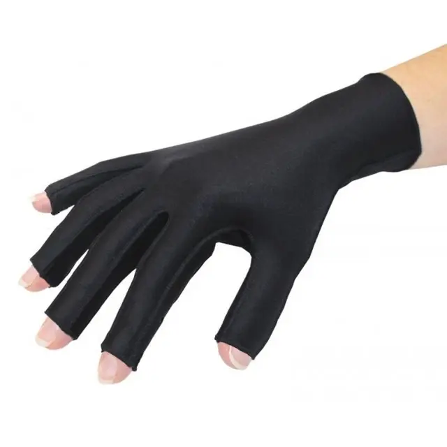 Cicatrex Hanske Kort Sort Str. 1 / XXXS Åpen fingertupp 