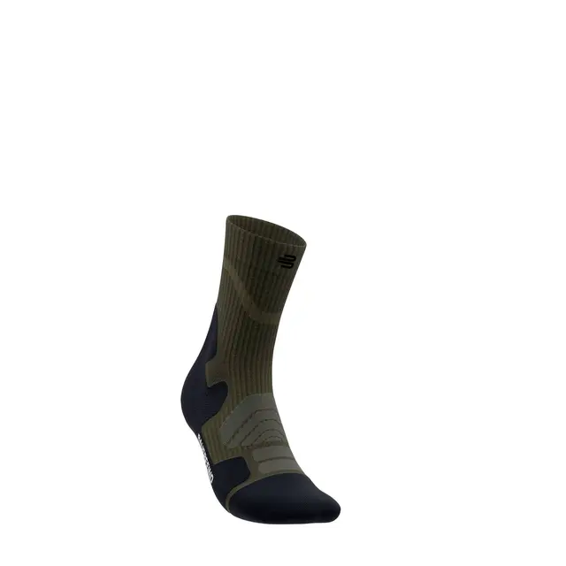 Bauerfeind Outdoor Merino Mid Cut Socks Herre, Moss Green, Str. 46-49 