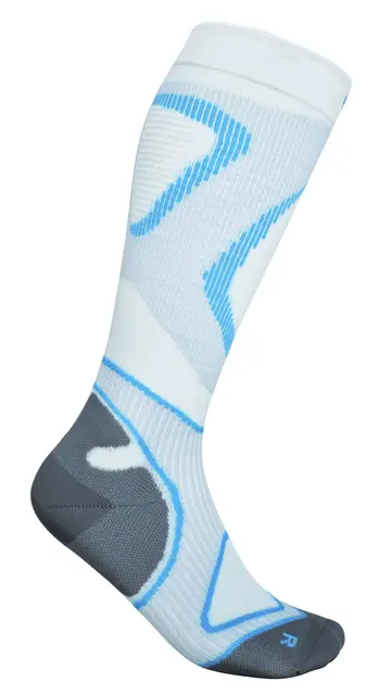 Bauerfeind Run Performance Comp Socks Herre, Hvit, Str. 41-43 Large 