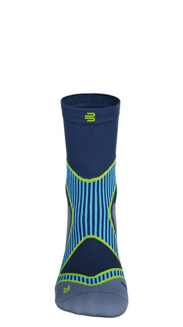 Bauerfeind Run Performance Mid Cut Socks Herre, Blå, Str. 44-46 