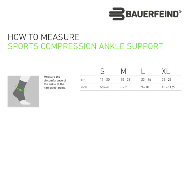 Bauerfeind Sports Comp Ankle Support Hvit, Small 