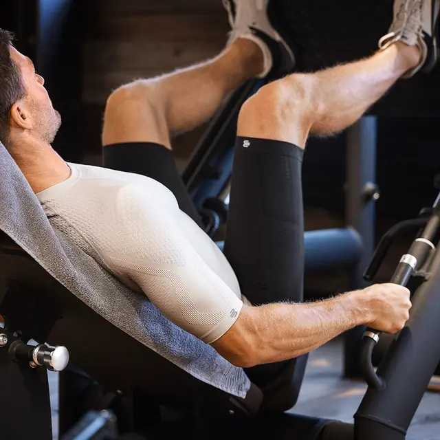 Bauerfeind Sports Comp Tights Kort Herre Antrasitt Str. S 