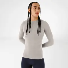 Bauerfeind Sports Comp Shirt Lang Herre Sølvgrå Str. S