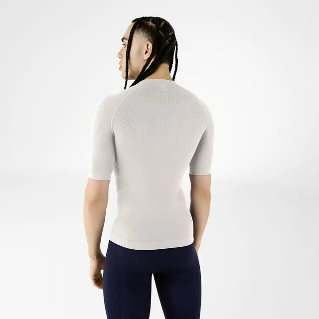 Bauerfeind Sports Comp Shirt Kort Herre Sølvgrå Str. S 