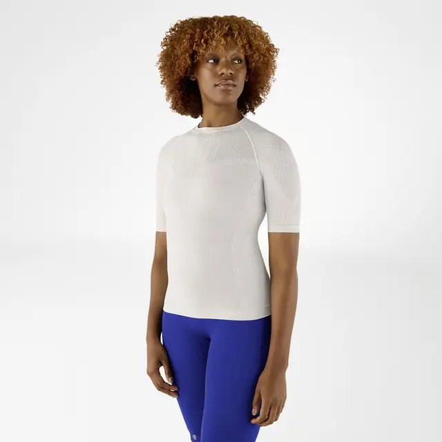 Bauerfeind Sports Comp Shirt Kort Dame Sølvgrå Str. XS 