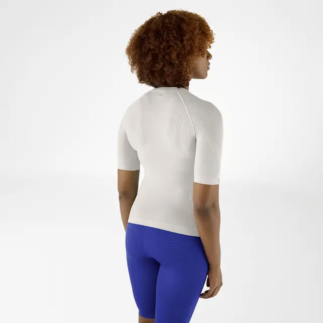 Bauerfeind Sports Comp Shirt Kort Dame Sølvgrå Str. XS 