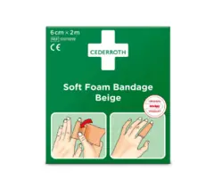 Cederroth Soft Foam Bandage Beige 6 cm x 2 m