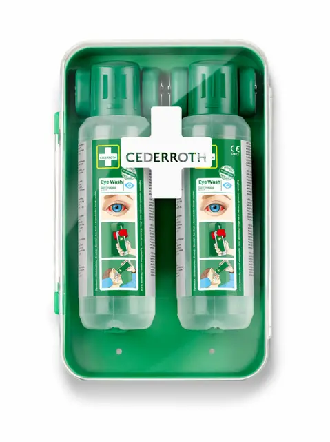 Cederroth Øyeskylle Kabinett Inkludert 2 x 500 ml Øyeskylle 