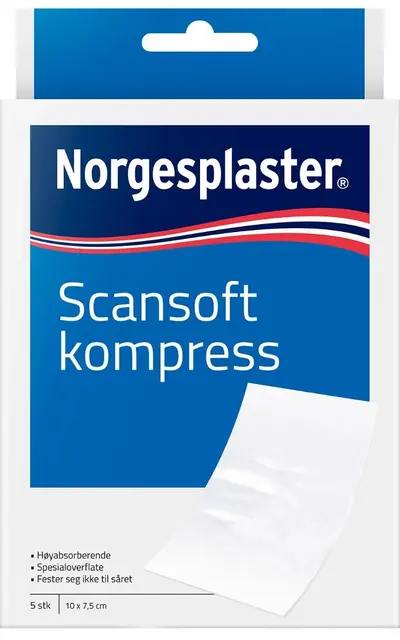 Scansoft Kompress 7,5x10,0 cm 5 stk 