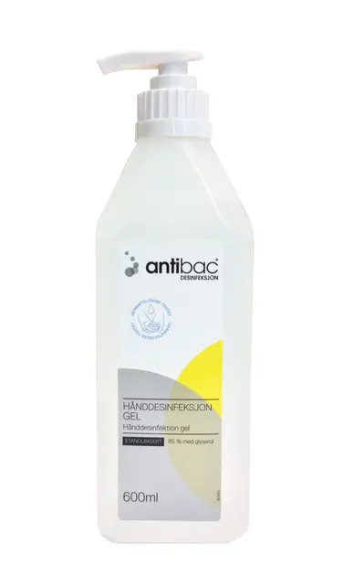 Antibac Hånddesinfeksjon 85% 600ml Flytende med pumpe 