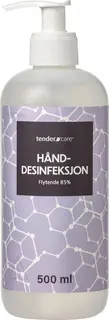 Tendercare H&#229;nddesinfeksjon 85% 500ml Flytende med pumpe