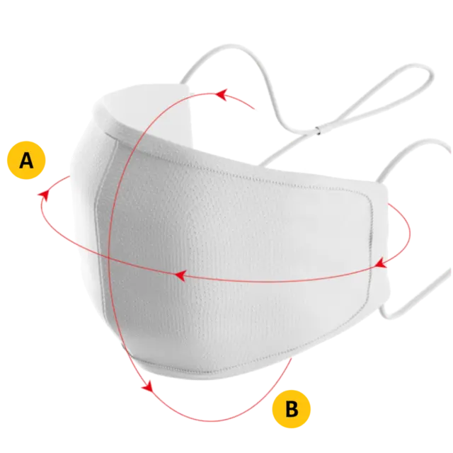 ZINCIN Munnbind Tøy Hvit Large Vaskbart og gjenbrukbart 