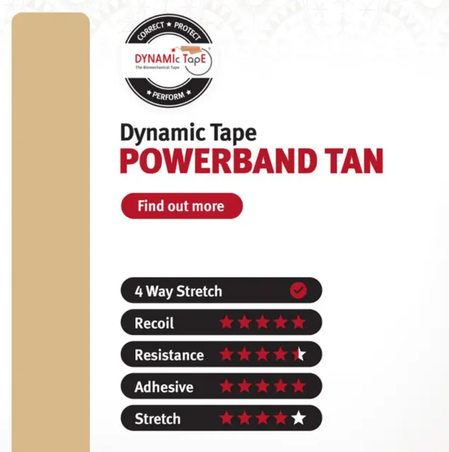 Dynamic Tape Powerband 5 cm x 5 m Beige 