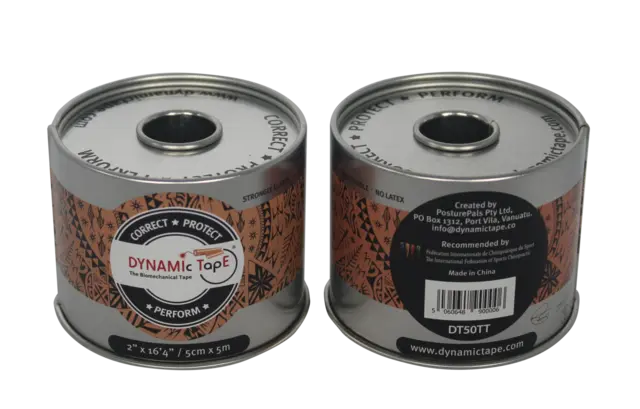 Dynamic Tape 5 cm Beige/Svart Tattoo 5 cm x 5 m 