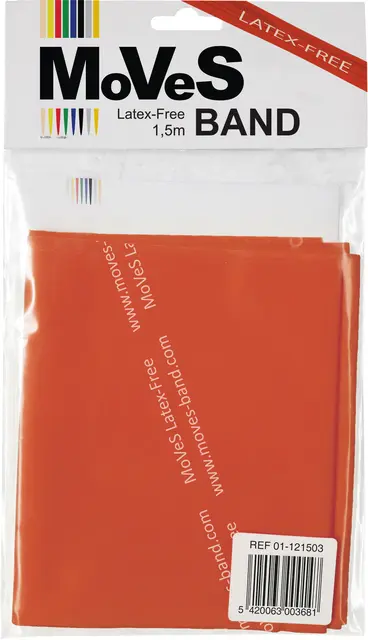 MoVeS Lateksfrie Treningsbånd 1,5 m Rød/Medium 