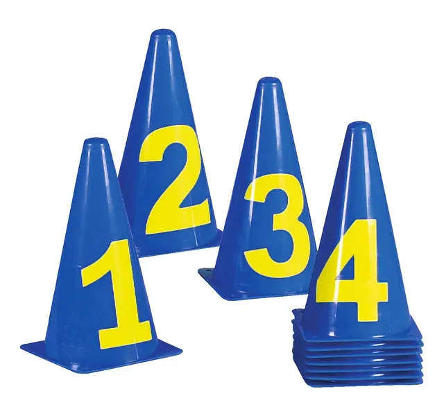 Markeringskjegler m/ Tall  (11 stk) 