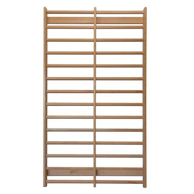 Premium Ribbevegg 265x150 cm 2 seksjoner | Avstand 15,5 cm | Bøk 