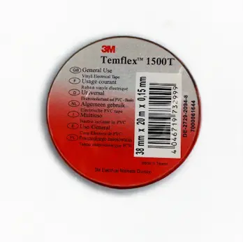 3M Strømpetape Temflex 1500 Vinyl Tape 3,8 cm x 20 m | Farge: Klar 