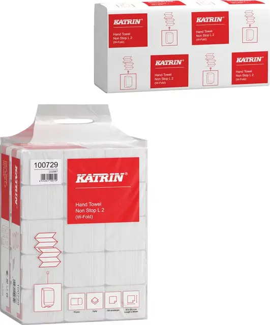 Katrin Papirhåndklær Classic 2-Lag L2 Kartong 21 x 110 ark 